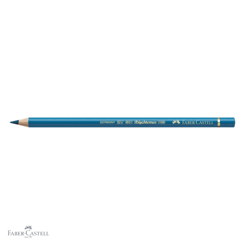 Creion colorat Faber-Castell Polychromos turcoaz cobalt, mina 3.8 mm, rezistent la apa, pentru desen artistic [3]