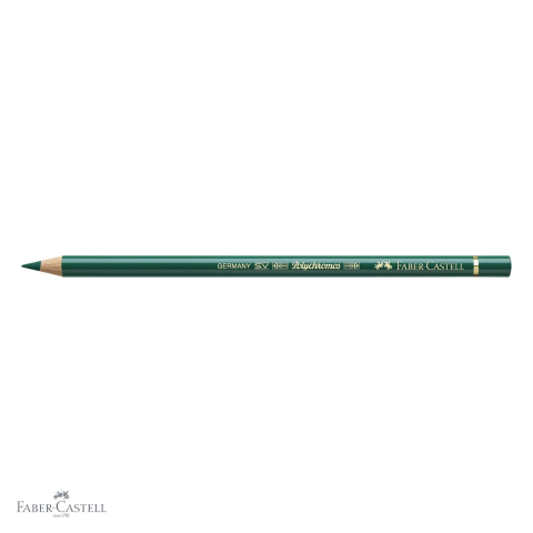 Creion colorat Faber-Castell Polychromos verde, mina moale pe baza de ceara, rezistent la apa, pentru artisti [3]