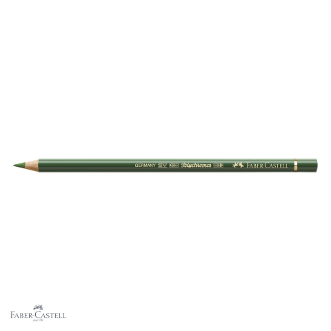 Creion colorat Faber-Castell Polychromos verde oliv, mina moale pe baza de ceara, pentru desen si ilustratie artistica [3]