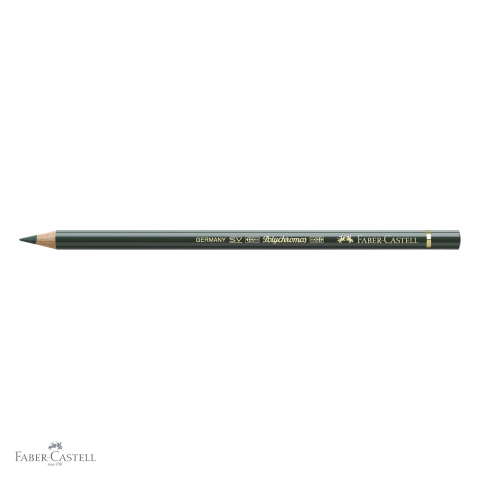 Creion colorat Faber-Castell Polychromos verde oxid de crom inchis, mina 3.8 mm, rezistent la apa, pentru artisti [3]