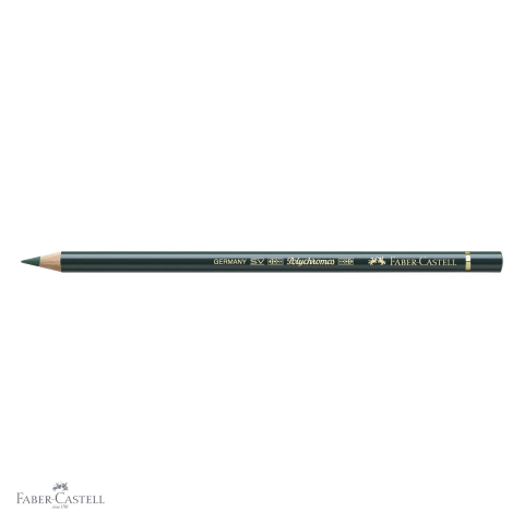 Creion colorat Faber-Castell Polychromos Verde Pin, mina 3.8 mm pe baza de ceara, pentru desen si ilustratie [3]