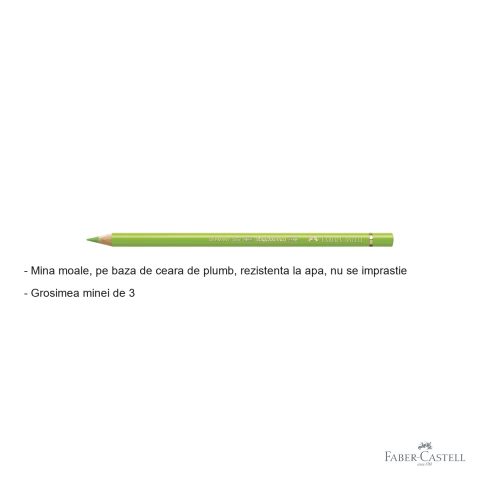 Creion colorat Faber-Castell Polychromos Vernil, mina moale pe baza de ceara, rezistent la apa, pentru desen artistic [1]