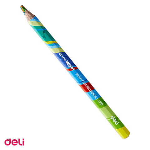 Creioane colorate - Creion colorat Multicolor Jumbo Deli