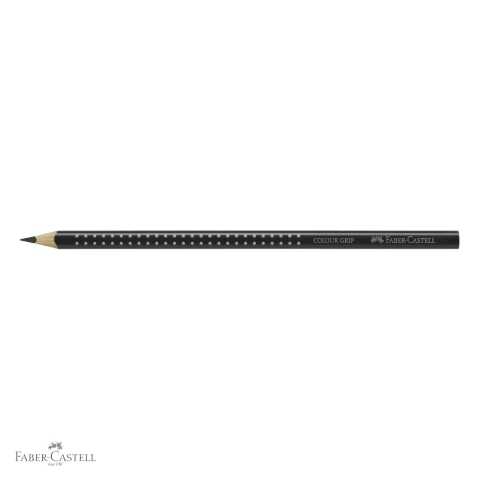 Creion colorat negru Faber-Castell Grip, forma triunghiulara ergonomica, pentru copii [3]