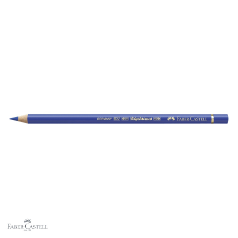 Creion colorat Polychromos Faber-Castell, albastru cobalt, mina moale pe baza de ceara, pentru artisti [3]