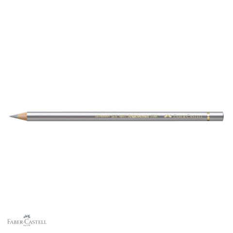 Creion colorat Polychromos Faber-Castell argintiu, mina groasa pe baza de ceara, pentru artisti [3]