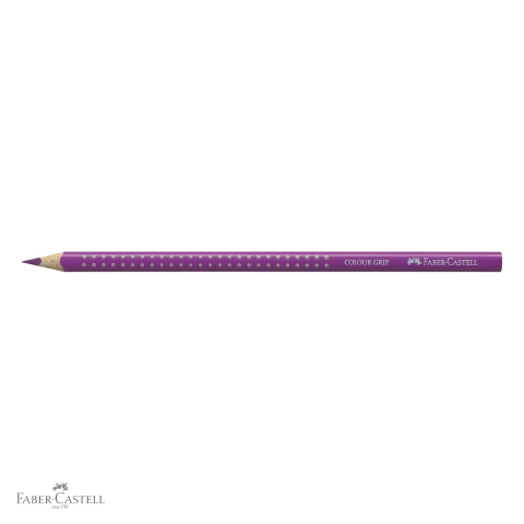 Creion colorat triunghiular Faber-Castell Grip, culoare Violet Crimson, ergonomic, pentru copii [3]