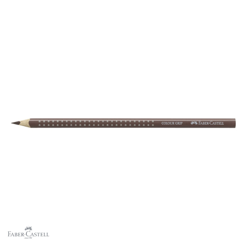 Creion colorat triunghiular Faber-Castell Grip, maro Van Dyke, ergonomic, pentru copii [3]