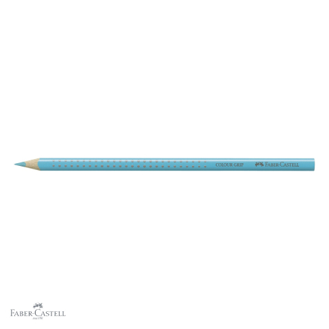 Creion colorat triunghiular Faber-Castell Grip, turcoaz cobalt deschis, ergonomic, pentru copii [3]