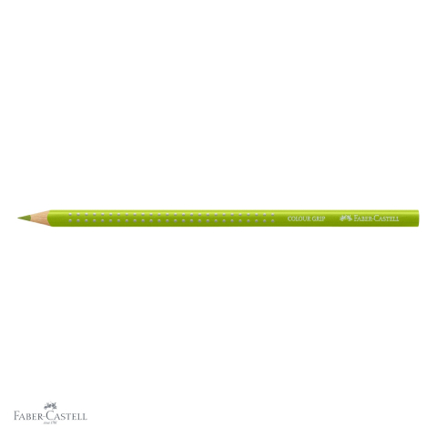 Creion colorat triunghiular Faber-Castell Grip, verde mai, ergonomic, pentru copii [3]