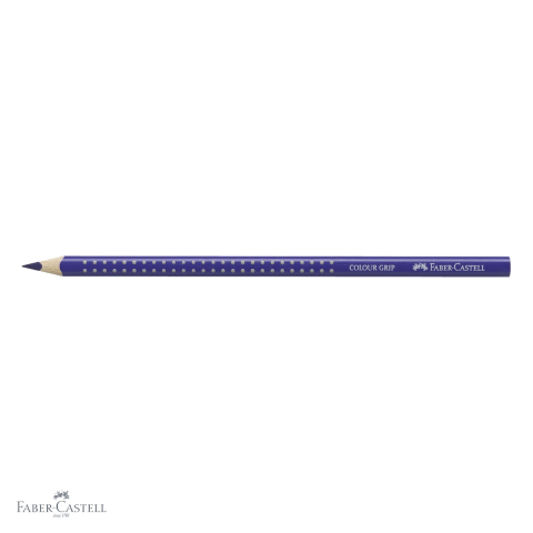 Creion colorat triunghiular Faber-Castell Grip, violet albastrui, ergonomic, pentru copii [3]