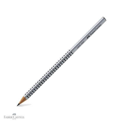 Creioane si ascutitori - Creion grafit 2B Faber-Castell Grip 2001, forma triunghiulara ergonomica, fara guma, pentru desen si scriere