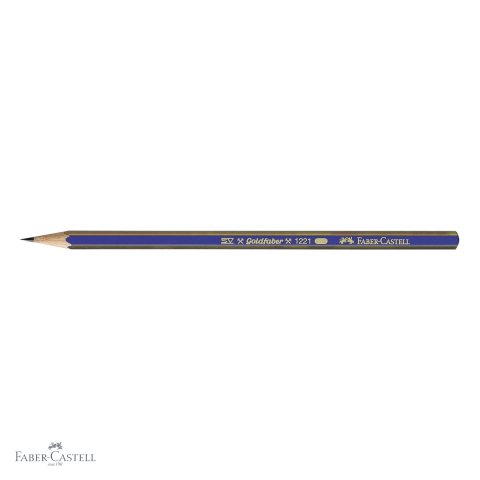 Creion grafit 3B fara guma Faber-Castell Goldfaber 1221, forma hexagonala, pentru desen si schite [3]