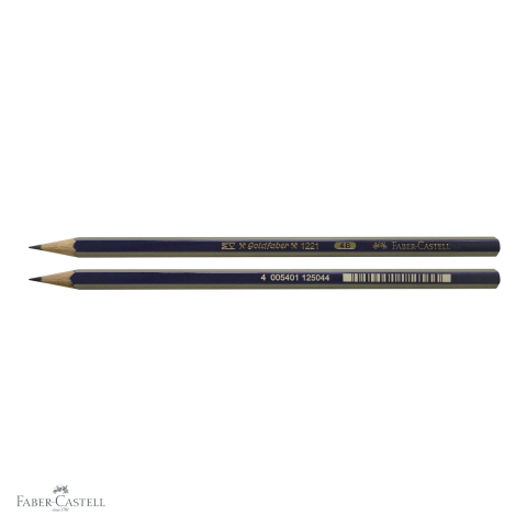 Creion grafit 4B fara guma Faber-Castell Goldfaber 1221, forma hexagonala, pentru desen artistic [3]