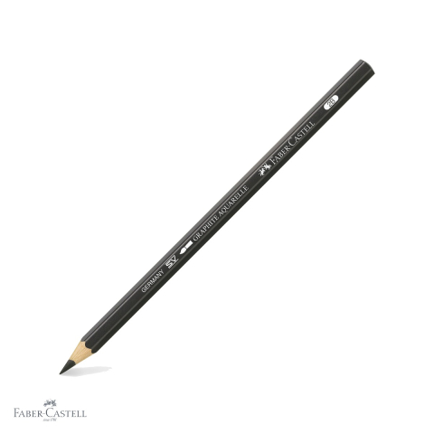 Desen grafit si carbune - Creion grafit acuarela Faber-Castell Graphite Aquarelle 2B, mina 3,8 mm solubila in apa, pentru artisti