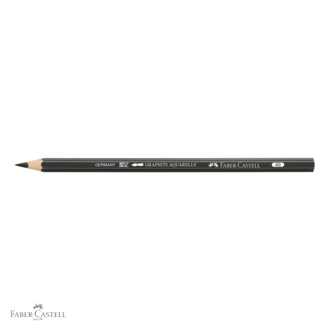 Creion grafit acuarela Faber-Castell Graphite Aquarelle 4B, mina 3,8 mm solubila in apa, pentru artisti [3]