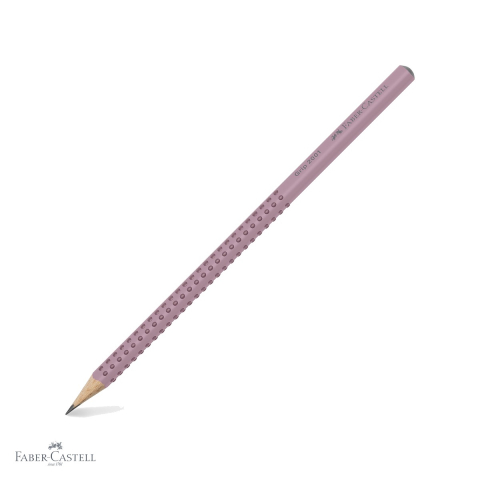 Creioane si ascutitori - Creion grafit B Faber-Castell Grip 2001 Rose, forma triunghiulara ergonomica, pentru scris si desen