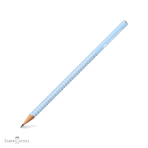 Creioane si ascutitori - Creion grafit B Faber-Castell Sparkle Blue Sky, vopsea perlata cu sclipici, pentru scris si desen
