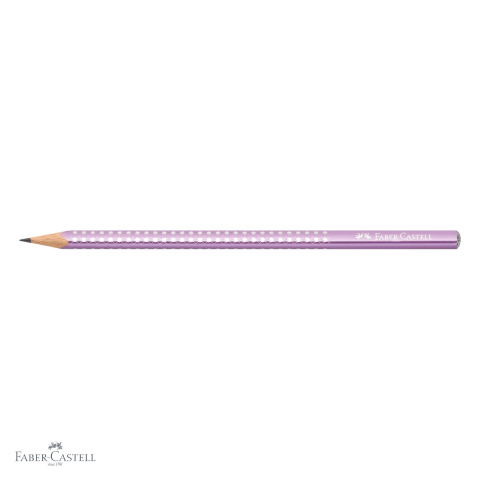 Creion grafit B Faber-Castell Sparkle, finisaj violet metalizat perlat, mina rezistenta, pentru scris si desen [3]