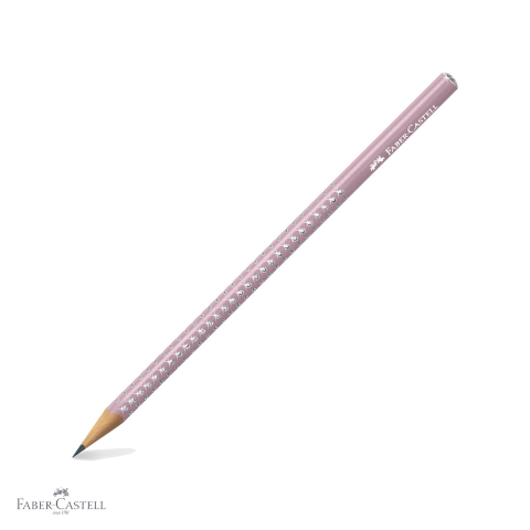 Creioane si ascutitori - Creion grafit B Faber-Castell Sparkle Rose 2021, vopsea perlata cu puncte stralucitoare, pentru scris si desen