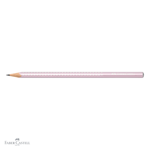 Creion grafit B Faber-Castell Sparkle Rose, finisaj metalizat perlat, pentru desen si scriere [3]