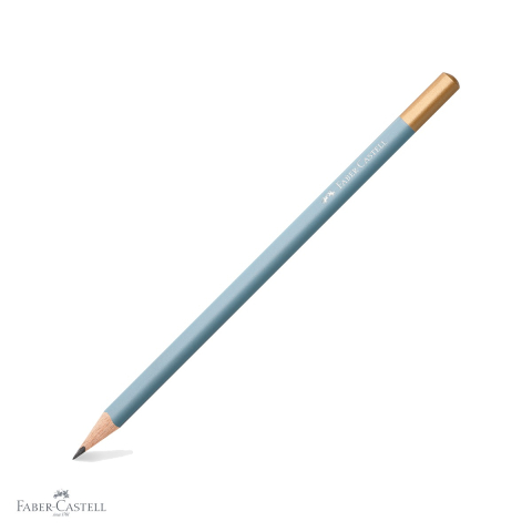 Creioane si ascutitori - Creion grafit B Faber-Castell Urban Sky Blue, forma triunghiulara ergonomica, pentru scris si desen