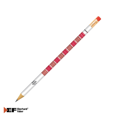Creioane si ascutitori - Creion grafit Eberhard Faber cu guma, tabla inmultirii, mina 2 mm, pentru scolari