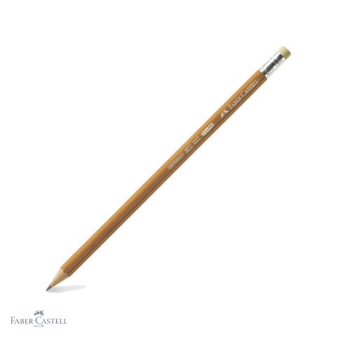 Birotica papetarie - Creion grafit Faber-Castell 1117 HB cu radiera, corp lacuit ecologic, pentru scris si desen