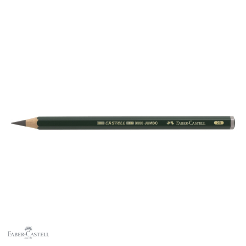 Creion grafit Faber-Castell Castell Jumbo, mina 2B, hexagonal, pentru scriere si desen [3]