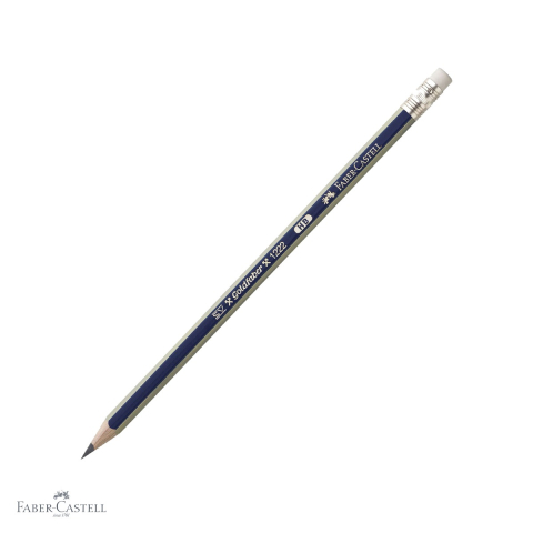Creioane si ascutitori - Creion grafit Faber-Castell Goldfaber 1221 cu guma, mina HB, forma hexagonala, pentru scris si desen