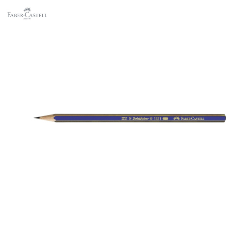 Creion grafit Faber-Castell Goldfaber 1221, mina 6B, forma hexagonala, fara guma, pentru desen artistic [4]