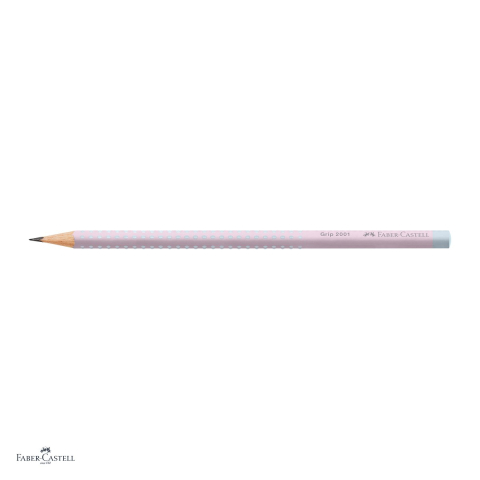 Creion grafit Faber-Castell Grip 2001 Flow, duritate B, forma triunghiulara ergonomica, zona Grip antiderapanta, mina rezistenta la rupere (lipire SV), lac pe baza de apa, Blushing Sky [3]