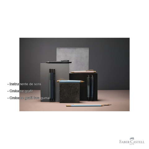 Creion grafit Faber-Castell Urban All Black, forma hexagonala, varf rezistent, pentru scris si desen [1]