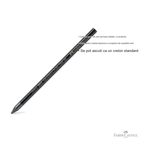 Creion grafit fara lemn 6B Faber-Castell Pitt Monochrome, nuante expresive, pentru arta si grafica [2]