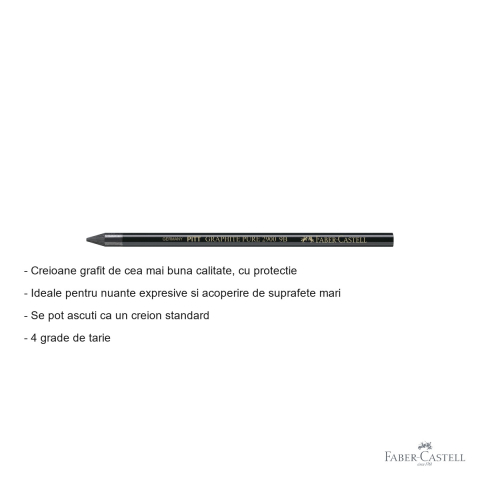Creion grafit fara lemn 9B Faber-Castell Pitt Monochrome, nuante expresive, pentru acoperire suprafete mari [1]