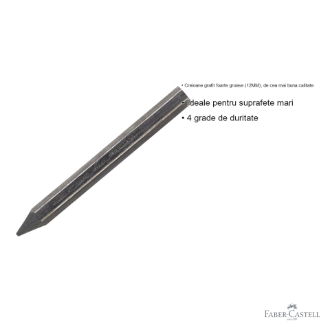 Creion grafit fara lemn gros 4B Faber-Castell Pitt Monochrome, mina 12mm, pentru suprafete mari [2]