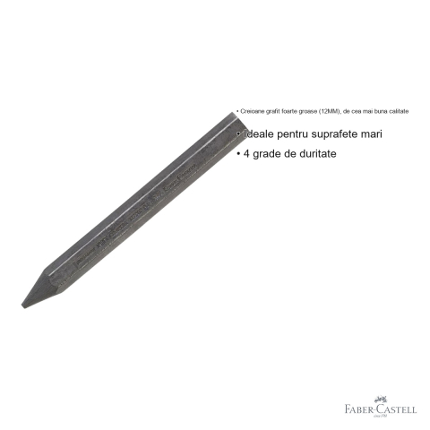 Creion grafit fara lemn gros 9B Faber-Castell Pitt Monochrome, mina 12mm, pentru suprafete mari [2]