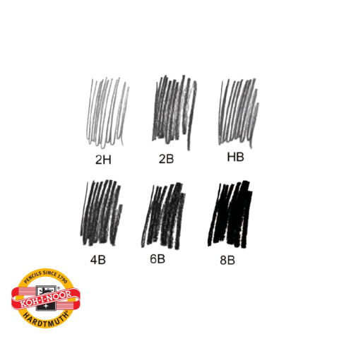 Creion grafit fara lemn Koh-I-Noor Progresso 6B, mina moale, pentru desen artistic pe suprafete mari [3]