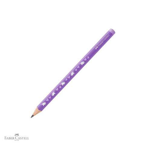 Produse EmagMarketplace - Creion grafit HB Jumbo Faber-Castell, model Unicorni, forma triunghiulara ergonomica, pentru copii