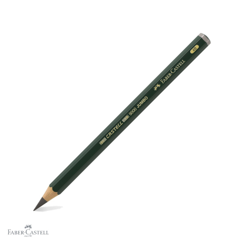 Creioane si ascutitori - Creion grafit Jumbo 4B Faber-Castell Castell, mina rezistenta, pentru desen si schite