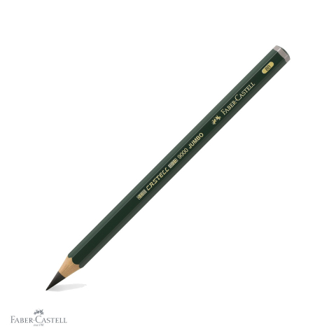 Creioane si ascutitori - Creion grafit Jumbo Faber-Castell Castell 8B, hexagonal, pentru desen si schite artistice