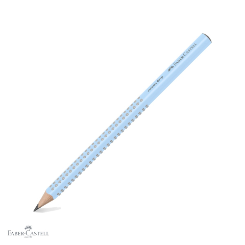 Creioane si ascutitori - Creion grafit Jumbo Grip Faber-Castell, duritate B, forma triunghiulara ergonomica, pentru copii