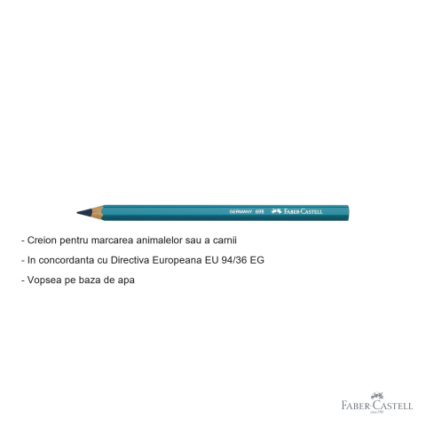 Creion marcare carne si animale Faber-Castell, albastru, conform Directiva Europeana EU 94/36 EG [1]