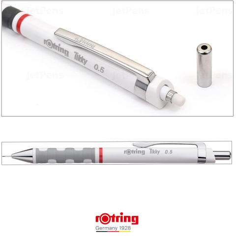 Creion Mecanic 0.5mm cu Design Ergonomic pentru Scris si Desen, cu Finisaj Alb Modern [2]