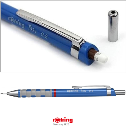 Creion Mecanic 0.5mm cu Design Ergonomic pentru Scris si Desen, cu Finisaj Albastru Calm si Profesional [2]