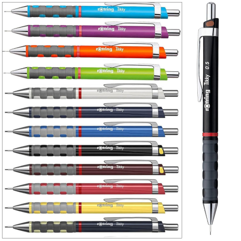 Creion Mecanic 0.5mm cu Design Ergonomic pentru Scris si Desen, cu Finisaj Negru Clasic [4]