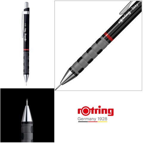 Creion Mecanic 0.5mm cu Design Ergonomic pentru Scris si Desen, cu Finisaj Negru Lucios Premium [3]