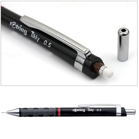 Creion Mecanic 0.5mm cu Design Ergonomic pentru Scris si Desen, cu Finisaj Negru Lucios Premium [2]