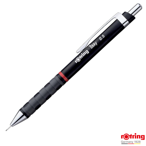 Creioane mecanice - Creion Mecanic 0.5mm cu Design Ergonomic pentru Scris si Desen, cu Finisaj Negru Lucios Premium