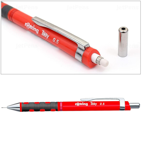 Creion Mecanic 0.5mm cu Design Ergonomic pentru Scris si Desen, cu Finisaj Rosu Vibrant [2]